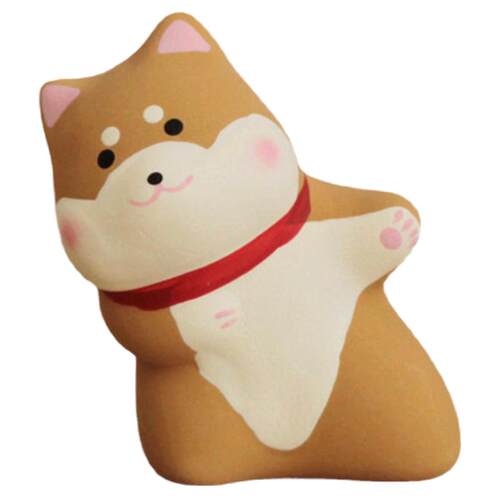 秋田柴犬摆件日本龙虎作可爱萌狗牛年生肖显示器汽车载办公桌礼物