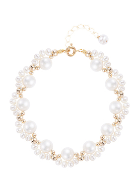 闺蜜淡水珍珠手链小众猫爪编织