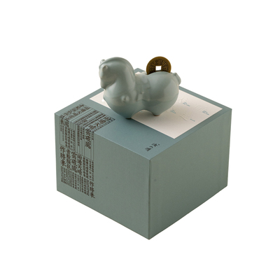 汝瓷马年生肖马上有钱茶宠摆件