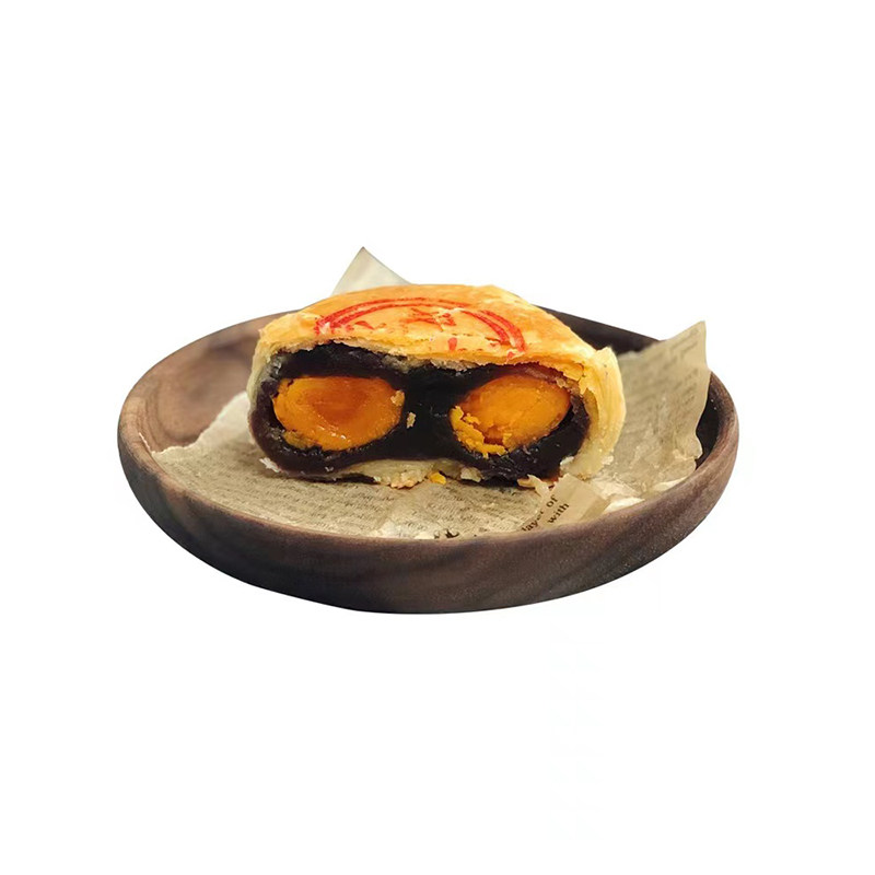 潮汕朥饼双蛋黄乌豆沙劳饼潮式饼手工潮汕老式月饼中秋酥皮馅饼