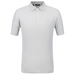 HART MARX男士休闲短袖polo衫热切立裁压胶凉爽T恤衫夏百搭男上衣