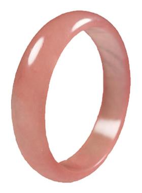 桃花色圆形玉镯子石英岩玉促销