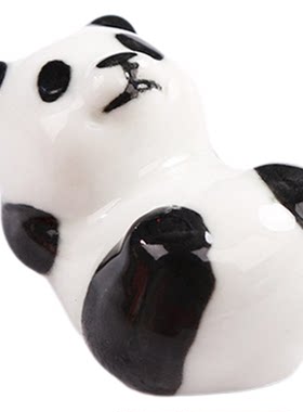 可爱小熊猫陶瓷筷架家用筷子托餐桌创意筷子垫托筷枕筷置筷立摆件