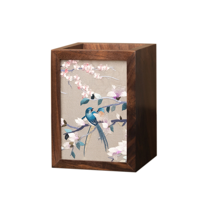 苏绣书房笔筒摆件特色礼品中国风