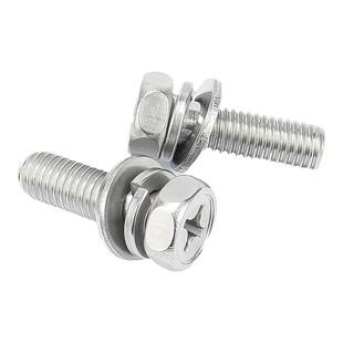 304/316不锈钢十字外六角三组合螺丝凹穴组合螺栓螺钉M3M4M5M6M8