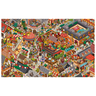 妍莜16.0罗马街道超大版造景贴纸特油亮膜微缩场景合集本3D立体小屋贴画手帐账手工diy儿童玩具女孩打发时间