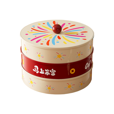 新年果盘干果盘糖果零食摆放盘