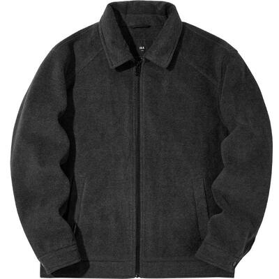 海澜之家仿毛呢加厚翻领保暖夹克