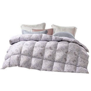 富安娜鸭绒被高绒子加厚保暖羽绒被单人学生宿舍冬被双人羽绒被子