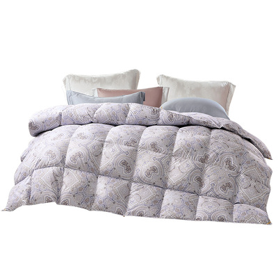 富安娜鸭绒被高绒子加厚保暖羽绒被单人学生宿舍冬被双人羽绒被子