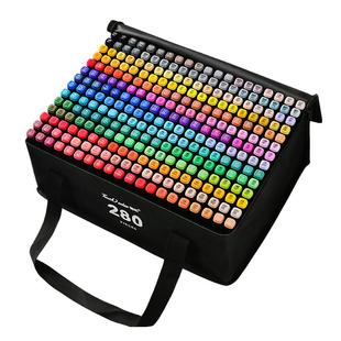 touch color马克笔美术专用套装280色软头动漫肤色油性双头204色168水彩笔儿童绘画可加墨touch小学生全套