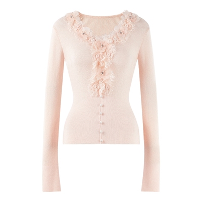 MISSCOCOON可可尼蕾丝花边打底衫