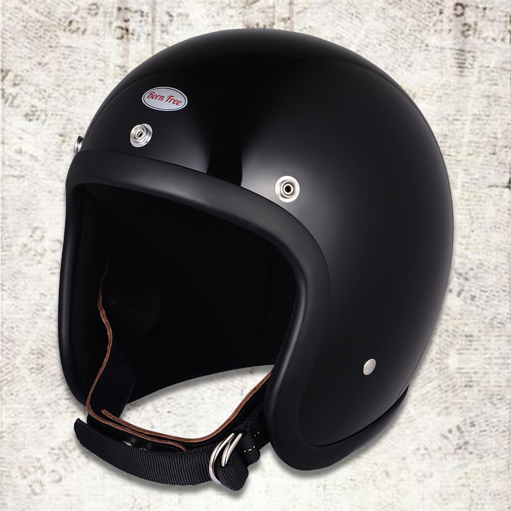 bornfre日式复古姜戈维斯帕踏板装饰头盔四分之三500tx小盔体男女