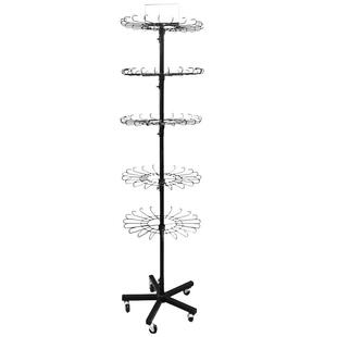 稳地摊牢固防盗架七层落地展示旋转饰品架袜子围巾手机壳货架挂件
