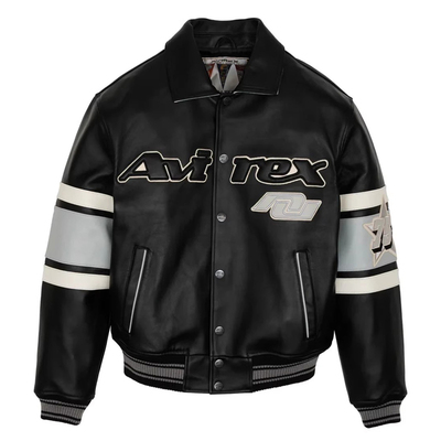 Men Thick Fance Sheepskin Jackets Fashion Embroidery Coat