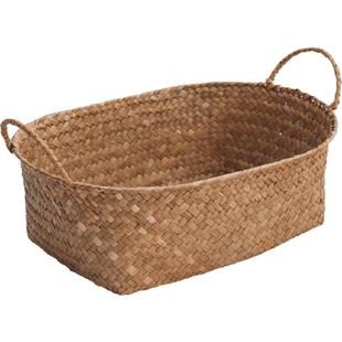 竹编果盘草编水果篮海草编织竹篮箩筐零食筐鸡蛋蔬菜篮子土豆竹筐