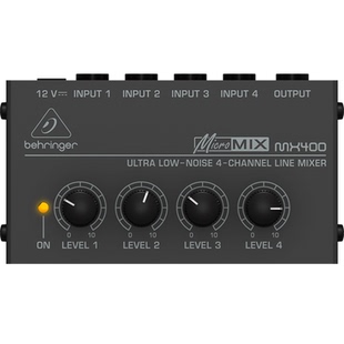 BEHRINGER/百灵达 MX400专业4路小型混音器直播K唱歌机架式调音台