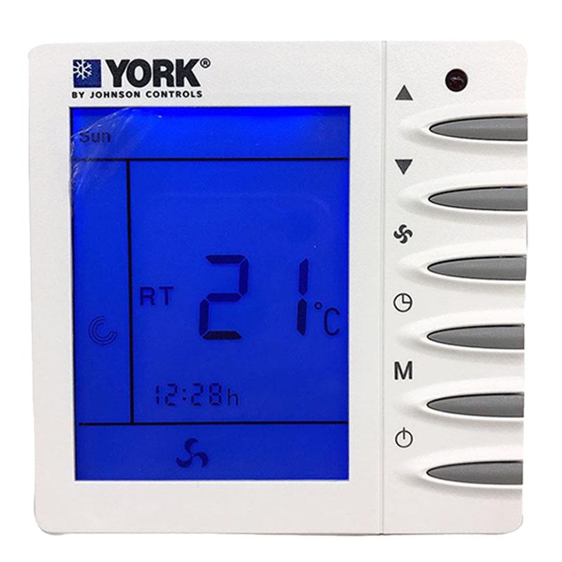 包邮YORK约克温控器四管中央空调开关面板液晶风机盘管开关面板