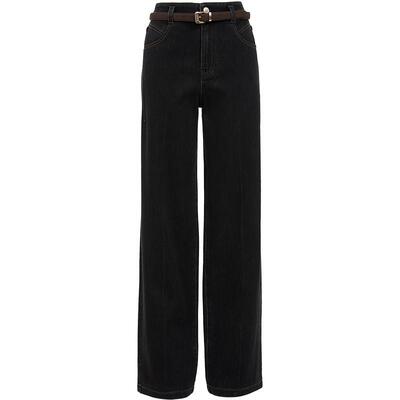 ONLY高腰显瘦直筒裤牛仔裤