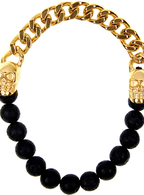 kream欧美流行钛钢男骷髅ins石头