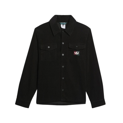 adidas阿迪达斯冬三叶草新款棉质运动休闲舒适男长袖衬衫 KF9603