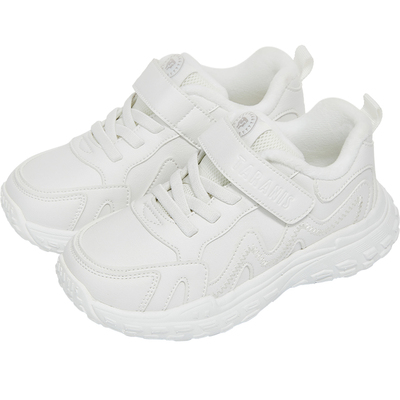 泰兰尼斯童鞋冬款儿童白色运动鞋男女童小白鞋加绒加厚保暖休闲鞋