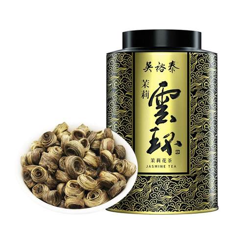 吴裕泰中华老字号茉莉云环50g罐装茶叶茉莉花茶窨制特种女儿环
