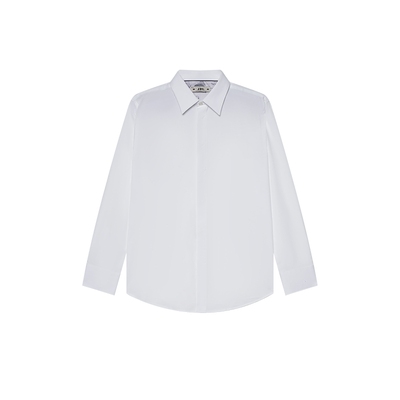 JDV男士白色长袖衬衫2025年秋季