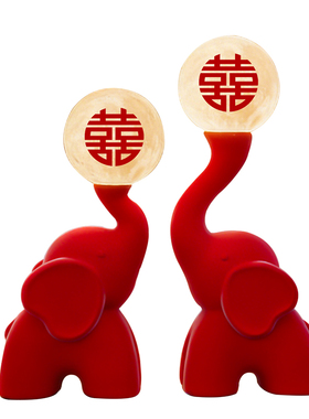 结婚礼物实用台灯红色婚房装饰