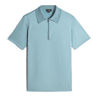 【季末特惠】dunhill登喜路 男士棉质拉链短袖 Polo 衫夏季