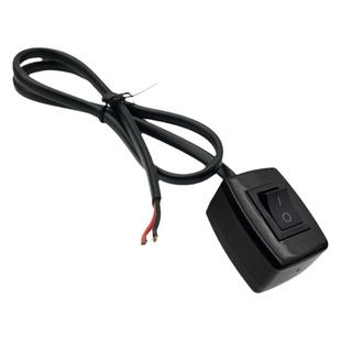 汽车粘贴式自锁带线开关led按钮改装灯12V24V免打孔二档电源开关