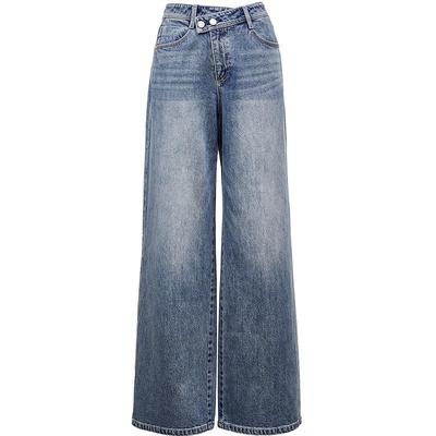 ONLY高腰宽松直筒长裤牛仔裤