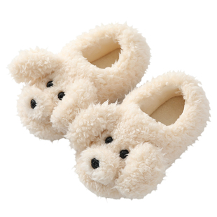 冬天棉鞋防滑男女加厚家居家用室内休闲软底月子情侣毛绒棉拖鞋