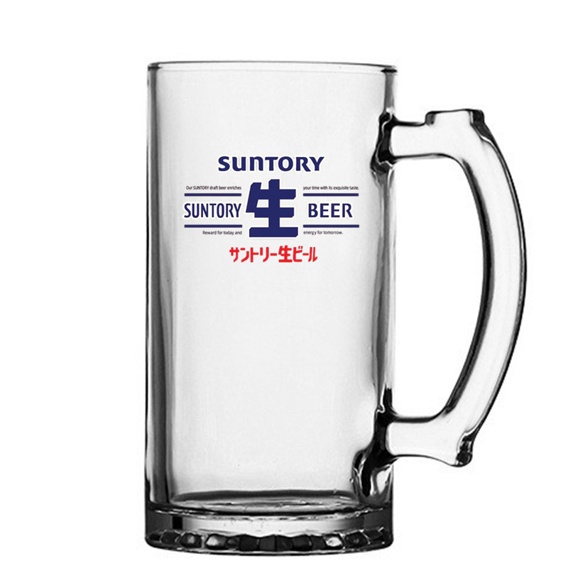 日式SUNTORY三得利生啤酒无铅玻璃扎啤杯大号多款杯型居酒屋用杯
