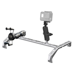 RAM北京BJ40专用车载手机支架中控集成多设备相机 对讲机固定支架