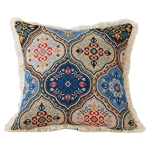 美式乡村复古风棉麻抱枕靠垫靠背不含芯客厅卧室高级感碎花靠枕套