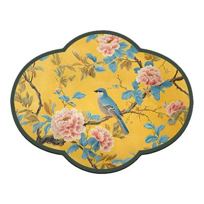 中式喜鹊餐垫吸水防滑餐桌隔热垫茶席茶桌硅藻泥速干茶杯垫