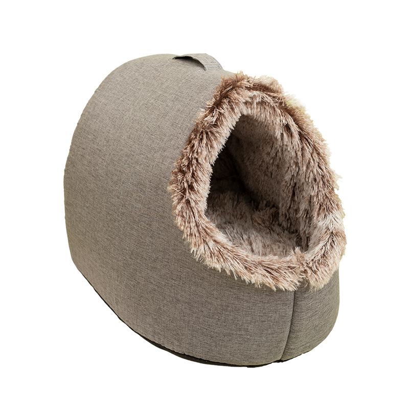 猫窝冬季保暖封闭式安全感手提拖鞋防寒户外狗窝冬天日猫窝冬加厚