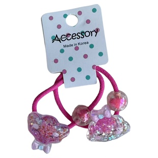 韩国儿童发饰细闪亮片云朵天鹅皮筋不伤发可爱风小头绳卡通发圈