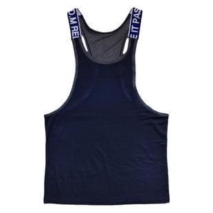 D.M男士内衣背心性感字母纯色牛仔运动健身吊带宽松睡衣居家休闲