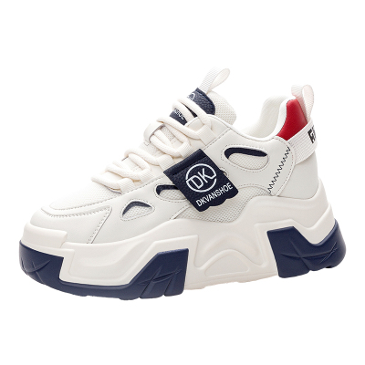 内增高厚底老爹鞋女秋季真皮鞋子