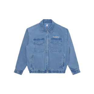 UNDEFEATED五条杠官方秋季新品潮流美式牛仔LOGO款工装夹克外套