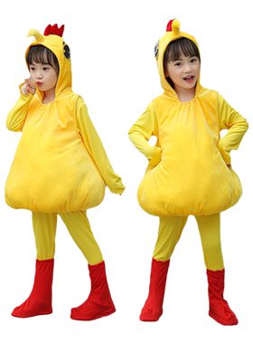 小鸡演出服儿童动物服大公鸡