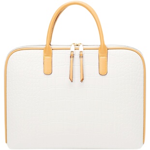 新款公文包女士大容量通勤商务女包可放电脑文件包简约保险展业包