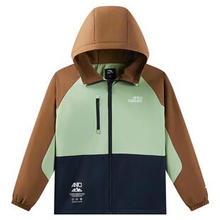 安踏儿童男童摇粒绒运动上衣2025秋冬新款户外保暖大童四防厚外套