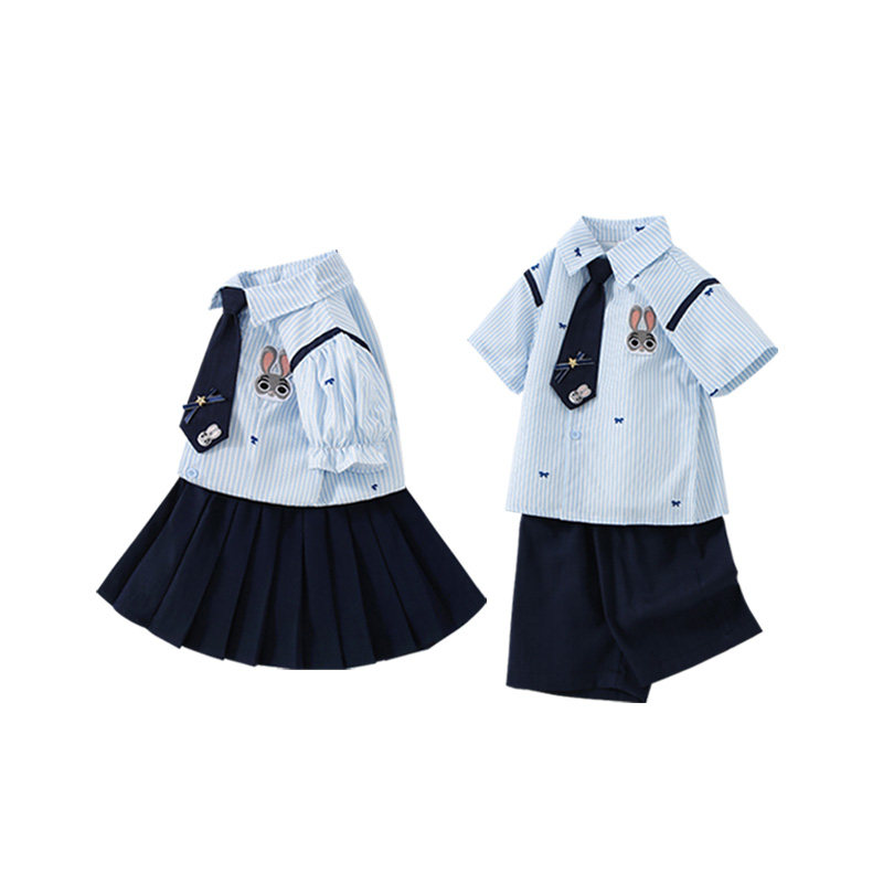 DeerBell童装男童套装女童学院风