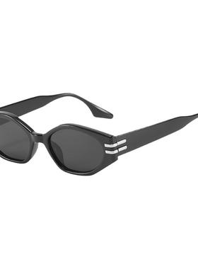 女方圆脸显瘦高级感多边形墨镜潮