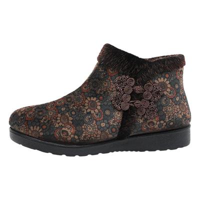 老北京布鞋女加厚羊毛奶奶棉鞋