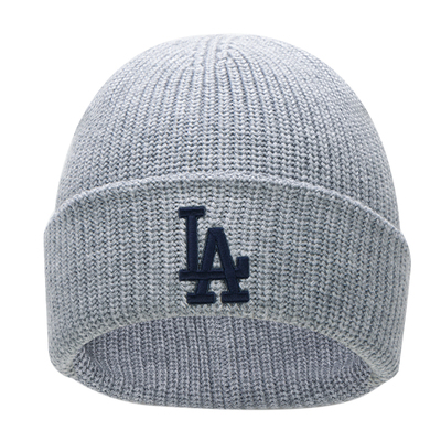 MLB正品LOGO刺绣针织帽男女同款