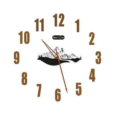 Nextsun简约客厅房间木创意挂钟